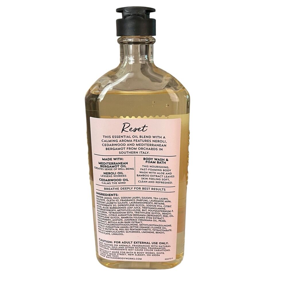 Bath & Body Works Reset Mediterranean Bergamot Neroli Cedarwood Body Wash 10 Oz - Picture 4 of 5